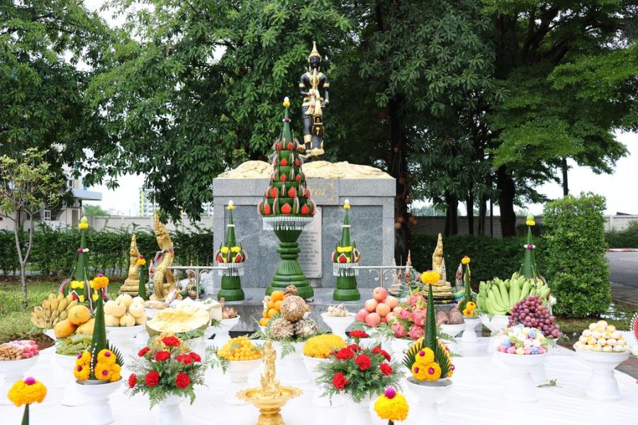 ภาพรวมบรรยากาศศักการะสิ่งศักดิ์สิทธิ์ประจำคณะเทคโนโลยีการเกษตร ประจำปี 2568