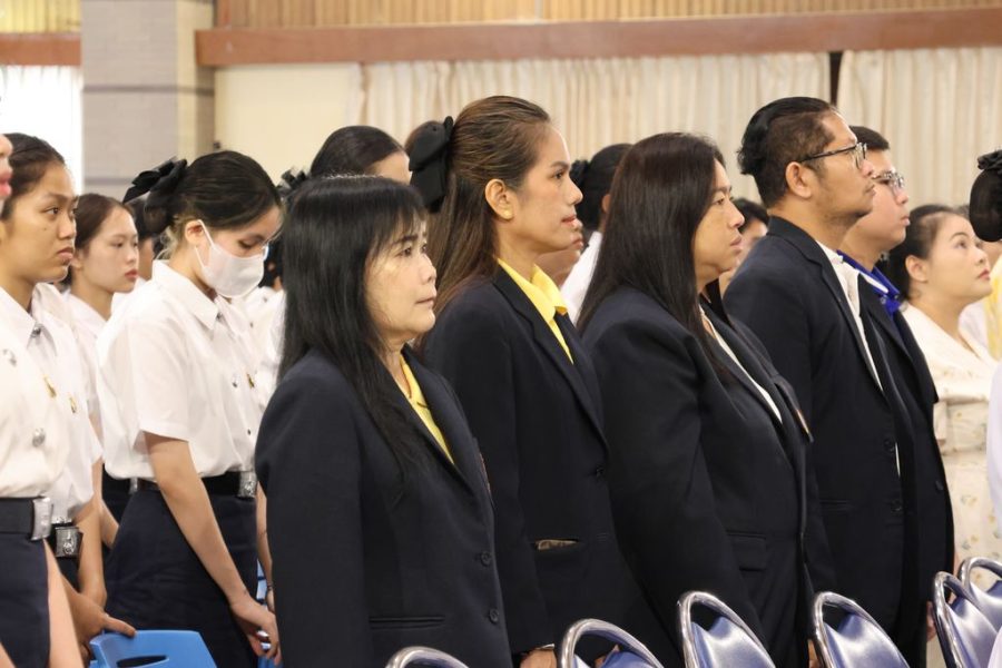 บุคลากร และนักศึกษา คณะเทคโนโลยีการเกษตรร่วมกันกล่าวคำถวายสัตย์ปฏิญาณตนเป็นข้าราชการและพลเมืองที่ดี