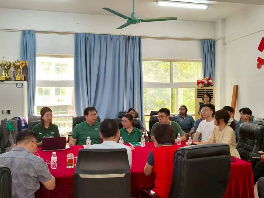 คณาจารย์จากคณะเทคโนโลยีการเกษตร เข้าร่วมประชุมหารือร่วมกับเจ้าหน้าที่ทางประเทศจีนก่อนการแข่งขัน