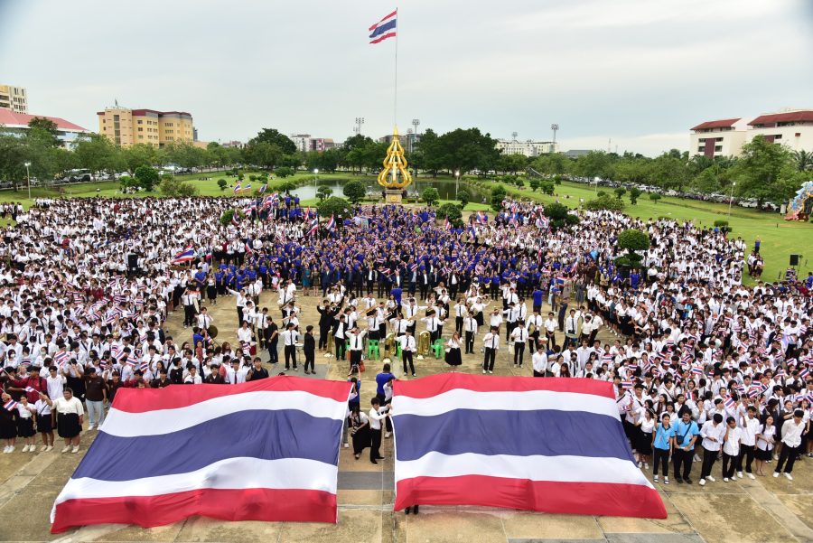 ภาพรวมบรรยากาศโครงการพลัง มทร.ธัญบุรี ส่งใจถึงทหารไทยผู้กล้า