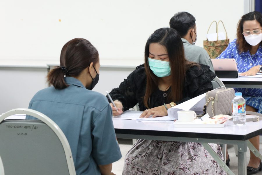 ภาพบรรยากาศสัมภาษณ์ทุนนักศึกษาคณะเทคโนโลยีการเกษตร ประจำปี 2566