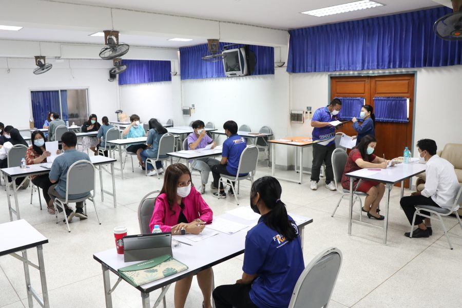 ภาพบรรยากาศสัมภาษณ์ทุนนักศึกษาคณะเทคโนโลยีการเกษตร ประจำปี 2566