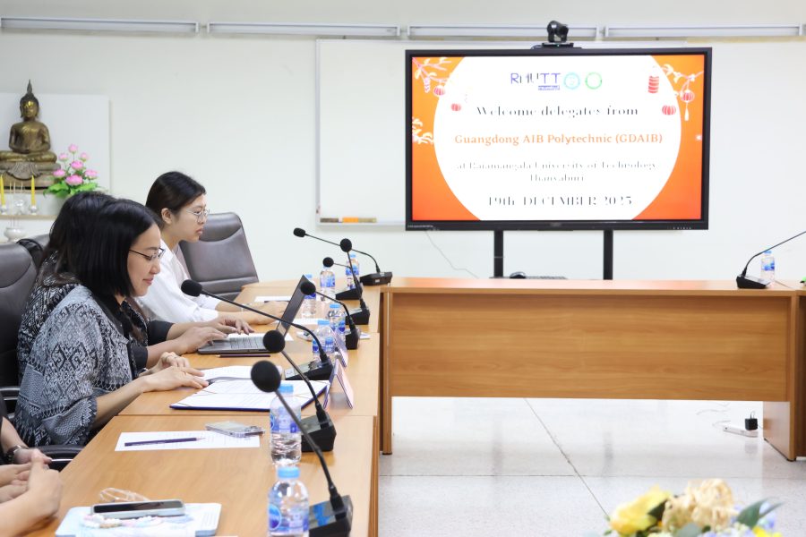 คณะเทคโนโลยีการเกษตร มทร.ธัญบุรี หารือความร่วมมือทางวิชาการกับ Guangdong AIB Polytechnic สาธารณรัฐประชาชนจีน