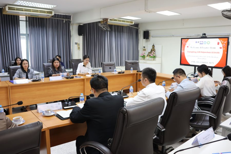 คณะเทคโนโลยีการเกษตร มทร.ธัญบุรี หารือความร่วมมือทางวิชาการกับ Guangdong AIB Polytechnic สาธารณรัฐประชาชนจีน