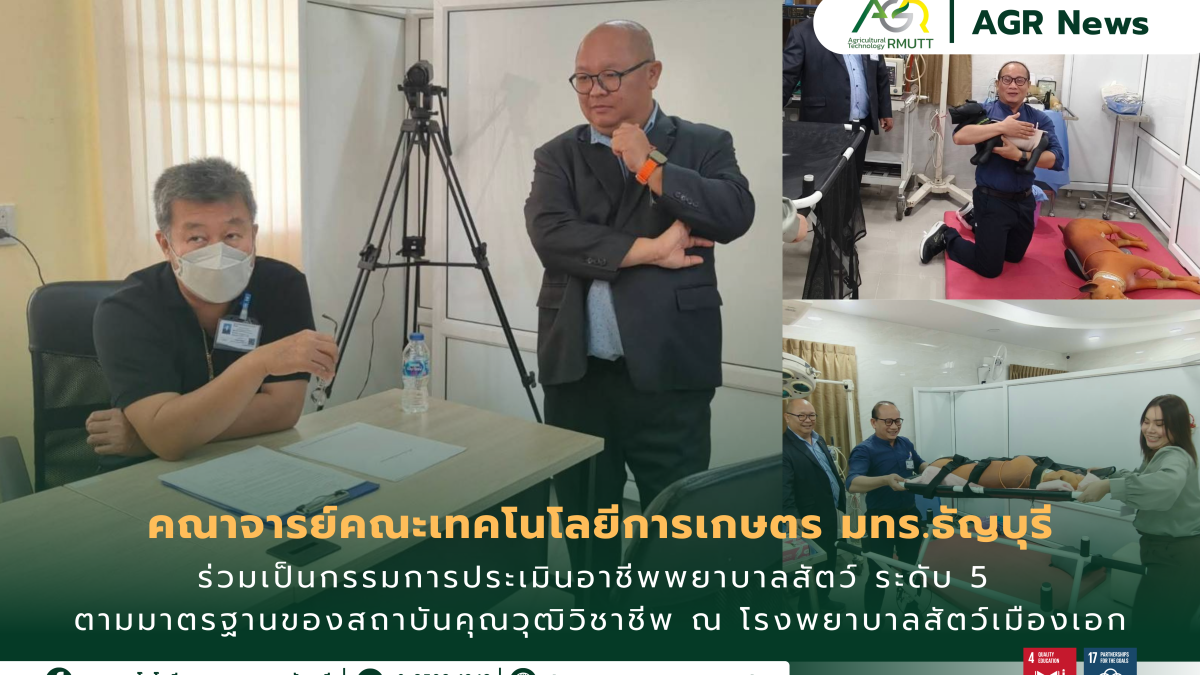 ข่าวประชาสัมพันธ์ คณาจารย์ร่วมเป็นคณะกรรมการตัดสินการประเมินอาชีพพยาบาลสัตว์ ระดับ 5 ตามมาตรฐานของสถาบันคุณวุฒิวิชาชีพ