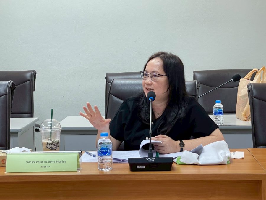 สอบวิทยานิพนธ์ของนักศึกษาระดับบัณฑิตศึกษา หลักสูตรวิทยาศาสตรมหาบัณฑิต สาขาวิชานวัตกรรมและเทคโนโลยีการเกษตร