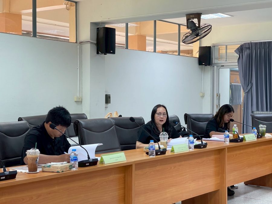 สอบวิทยานิพนธ์ของนักศึกษาระดับบัณฑิตศึกษา หลักสูตรวิทยาศาสตรมหาบัณฑิต สาขาวิชานวัตกรรมและเทคโนโลยีการเกษตร