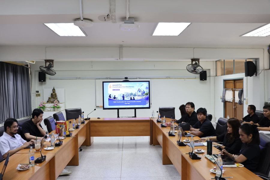 คณะเทคโนโลยีการเกษตร ร่วมกับสำนักวิทยบริการ และเทคโนโลยีสารสนเทศ มทร.ธัญบุรี หารือแนวทางพัฒนาเทคโนโลยีสารสนเทศของศูนย์รังสิต