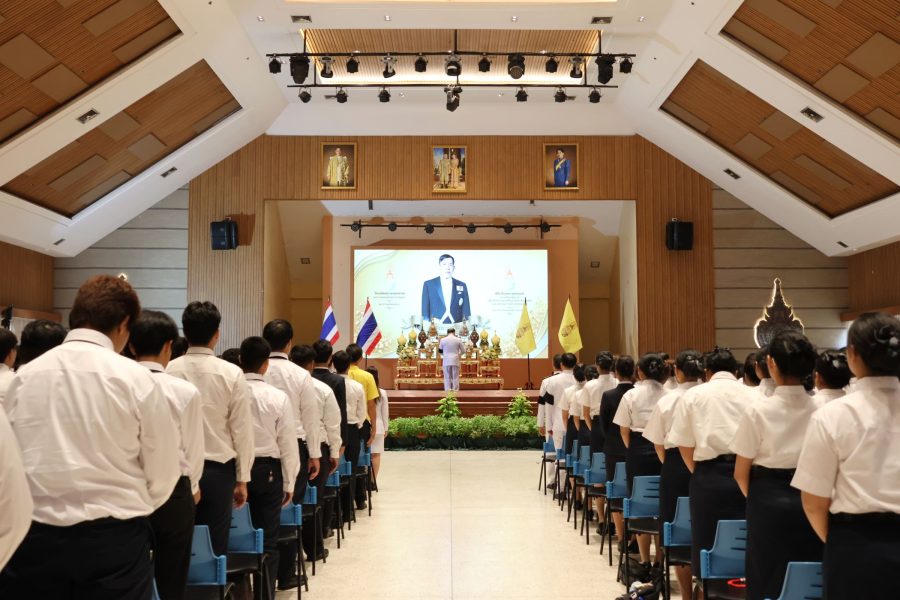 คณะเทคโนโลยีการเกษตร มทร.ธัญบุรี ร่วมพิธีเจริญพระพุทธมนต์และถวายสัตย์ปฏิญาณ เนื่องในวันเฉลิมพระชนมพรรษาพระบาทสมเด็จพระวชิรเกล้าเจ้าอยู่หัว ประจำปี 2569