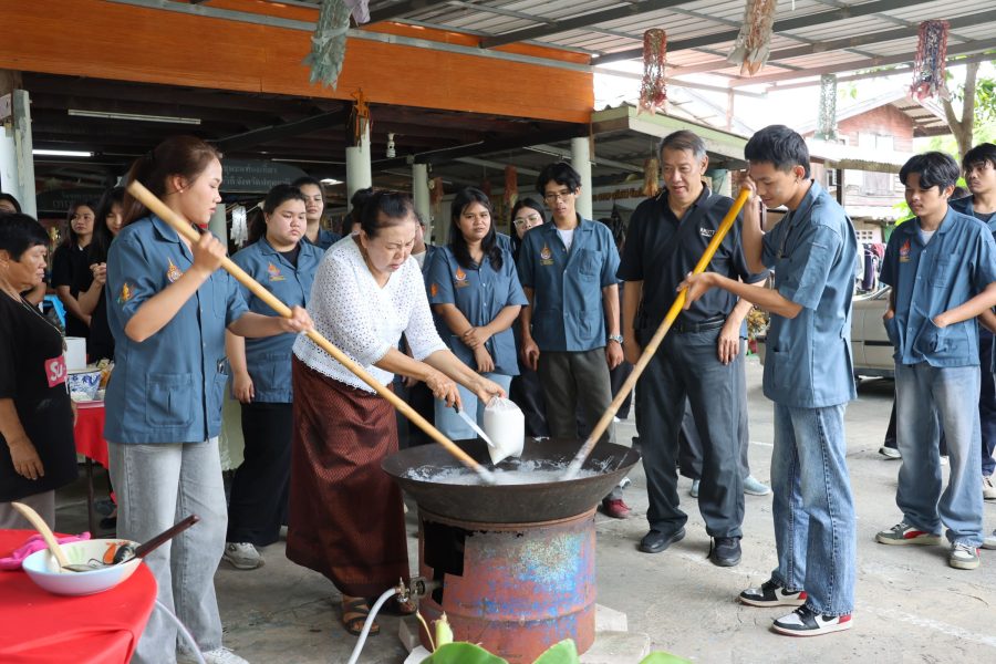 คณะเทคโนโลยีการเกษตร มทร.ธัญบุรี สืบสานภูมิปัญญา ”กะละแมชาวมอญ” เรียนรู้วิถีชุมชน สู่การยกระดับอัตลักษณ์และเพิ่มมูลค่าผลิตภัณฑ์